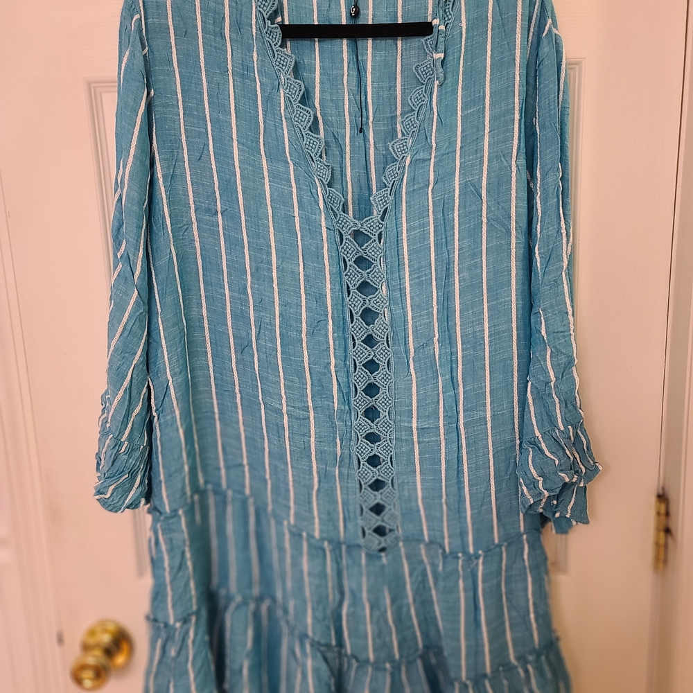 Blue Striped Women's Dress